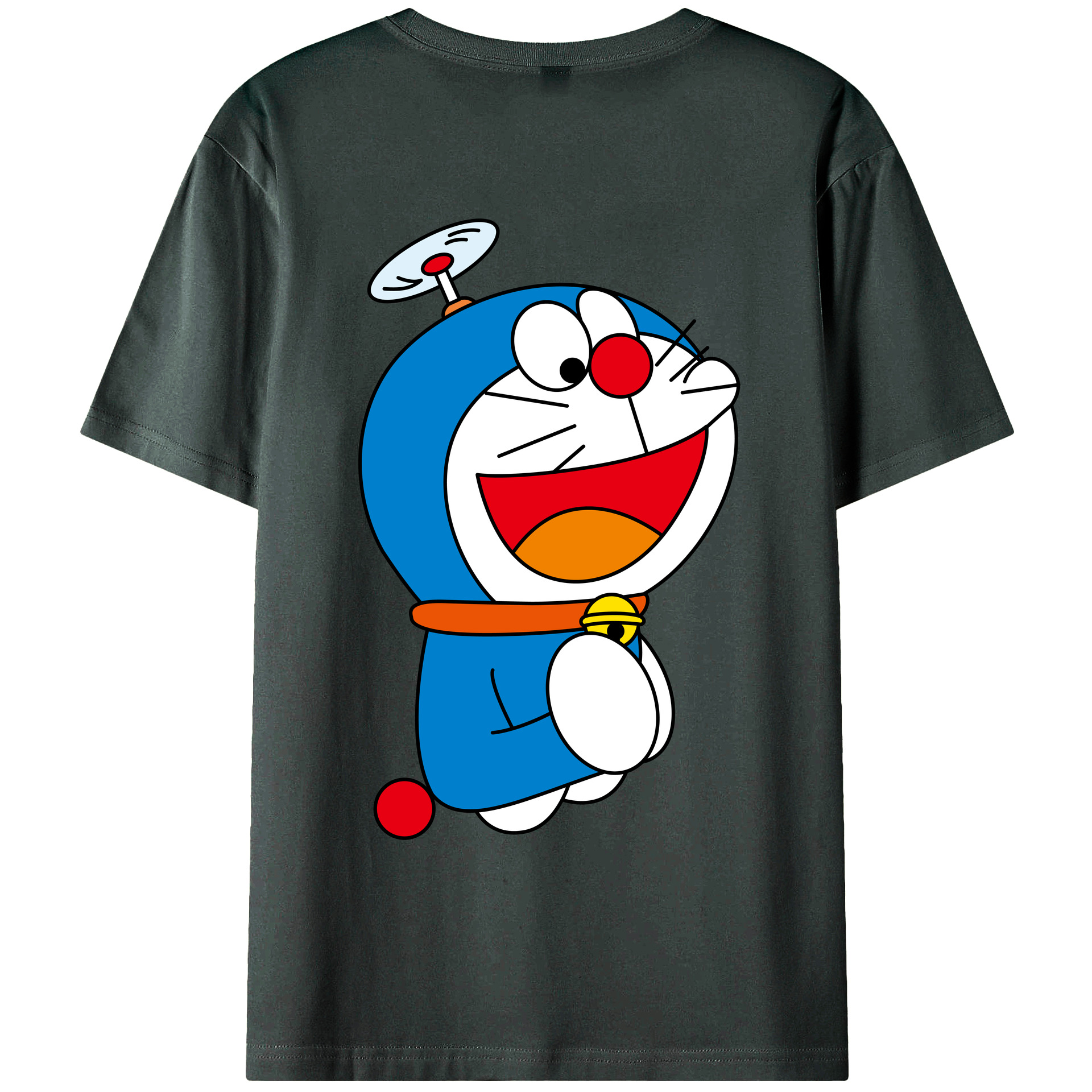 （画像用） ドラえもん Doraemon 綿100％ メンズ半袖Tシャツ（バックプリント） 通気性